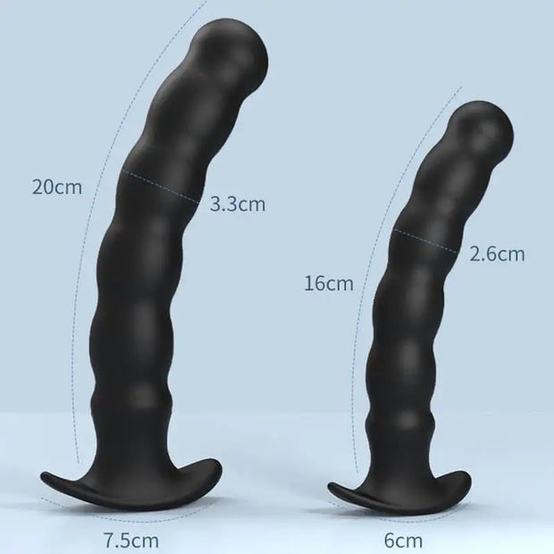 Ribbed Silicone Butt Plug for Anal Pleasure