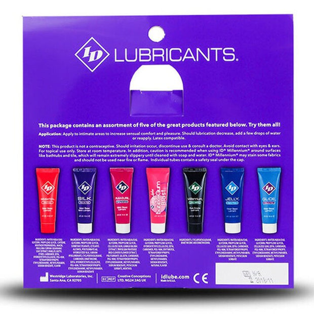 ID Lubricants Water-Based And Silicone Assorted Pack – 5 X 12ml